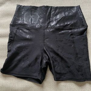 EVCR Black Python Bike Shorts